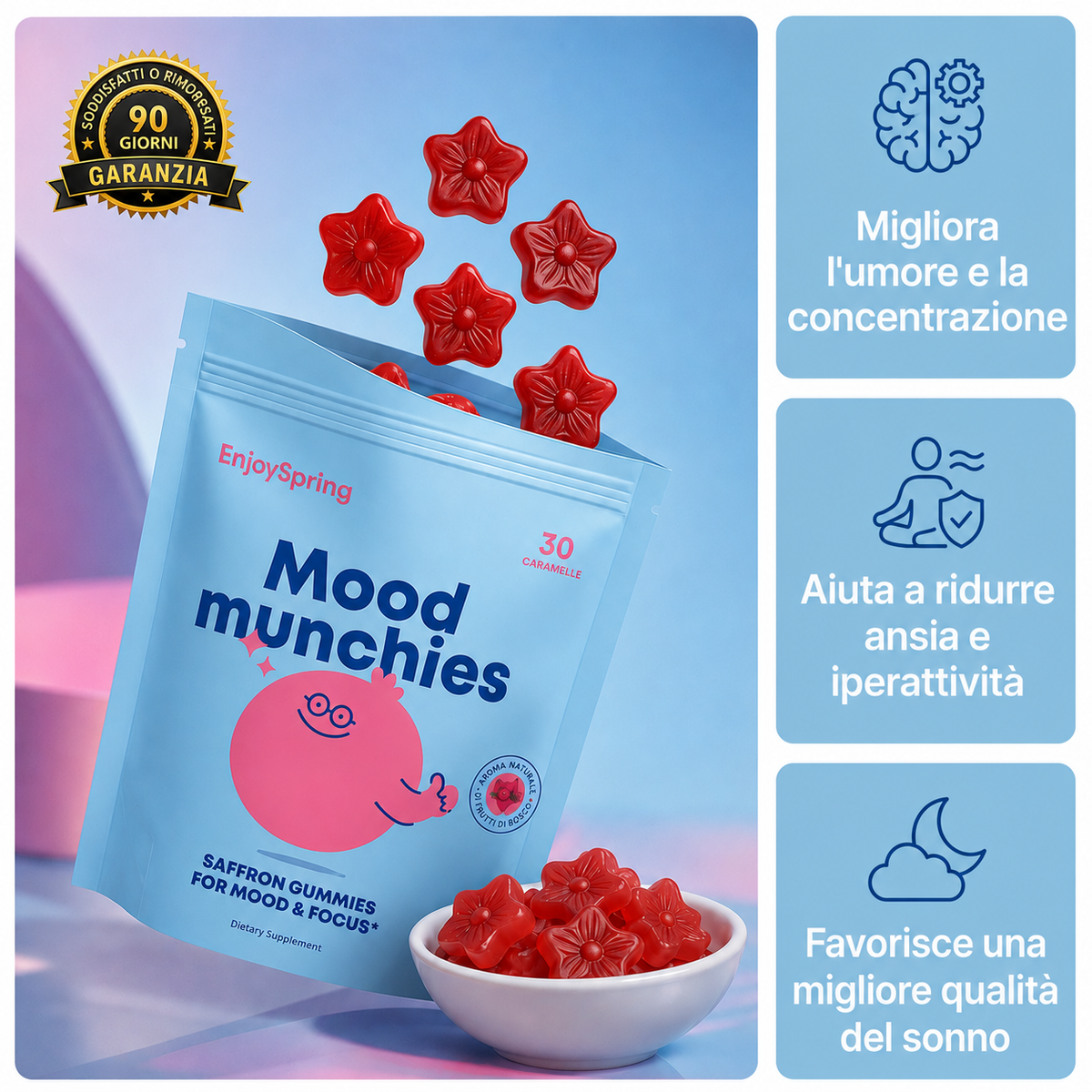 Caramelle allo zafferano per umore e concentrazione